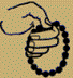 holding a prayer rope in left hand