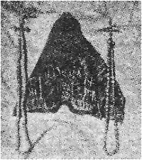 photograph of the monastic cowl and two prayer ropes belonging to St. Euphrosynus of Blue Jay Lake